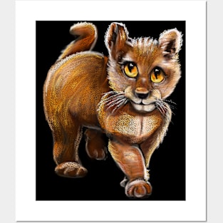 Cute Lion cub Wild Lions Cats. Cat themed gifts for women men and children Posters and Art